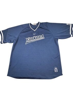 Vintage Nike MLB New York Yankees Men's Jersey Size XL Stretch V Neck Pullover
